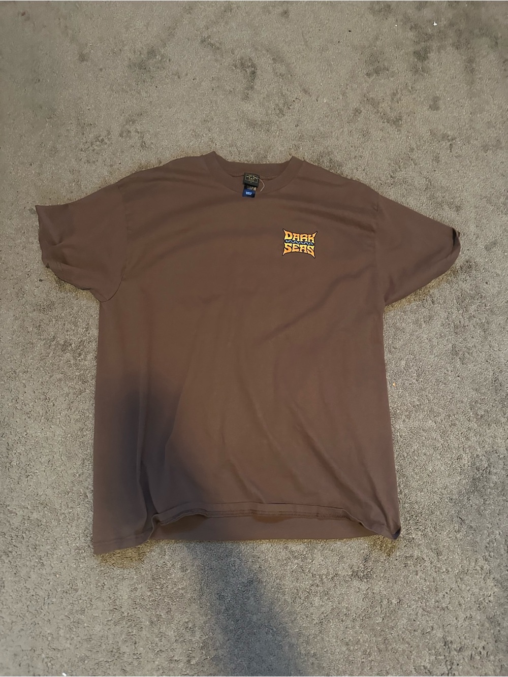 Dark Seas Men's Brown Short-Sleeve Logo Tee